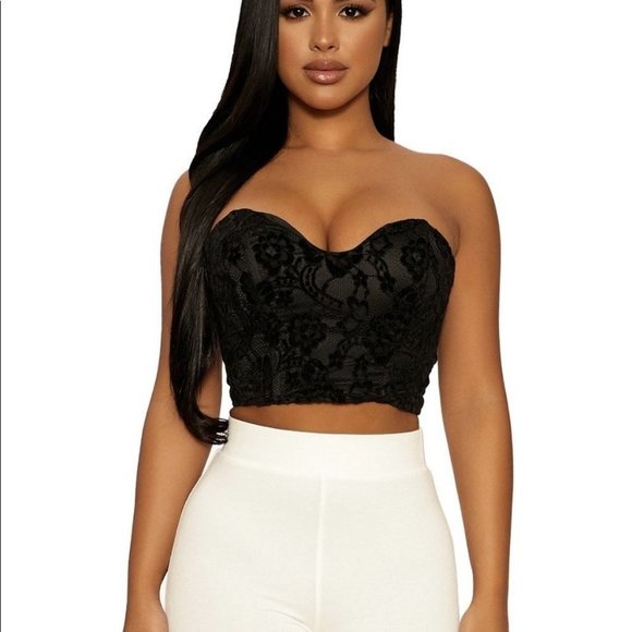 𝅺nwot Naked Wardrobe Corset Bustier Top - Picture 3 of 6